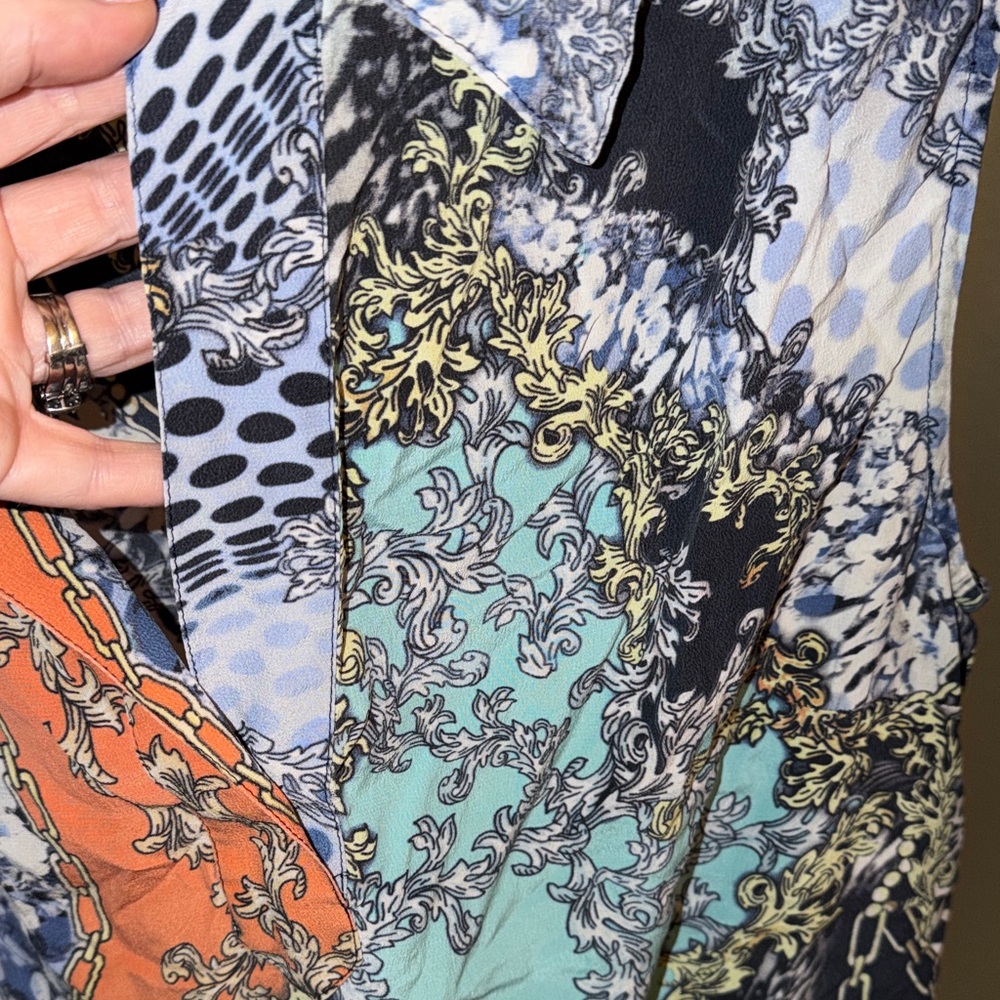 Etcetera Vibrant 100% Silk Patterned Sleeveless B… - image 7